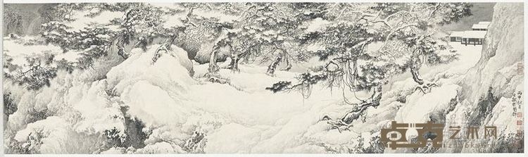 钟士敏  雪景山水