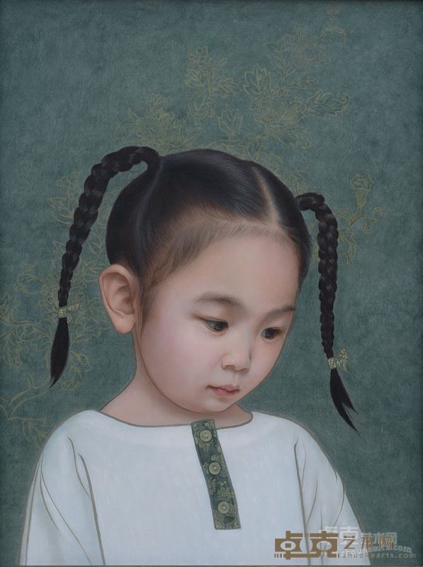 沉思 30×40cm 布面油画 万里 2916年