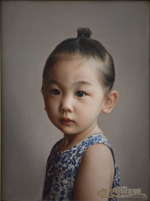 小女 39×39cm 布面油画 万里 2014年