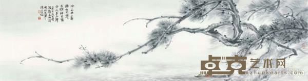 《静听松风》 侯立远 48×180cm 2015年 纸本水墨