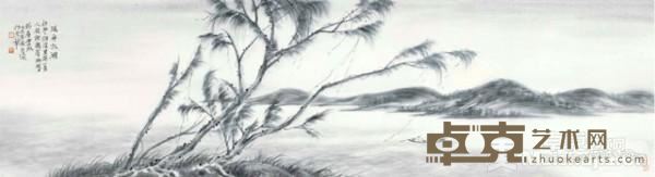 《泛舟太湖》 侯立远 48×180cm 2015年 纸本水墨