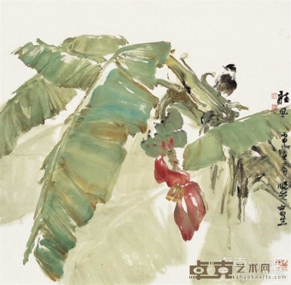 《听风》 马顺先 69x69cm 2017年 纸本