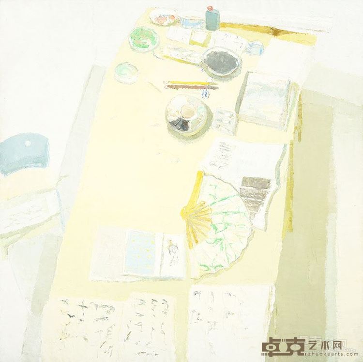 冯玮 室内——桌面上的静物 200×200cm 2013年 布面油画