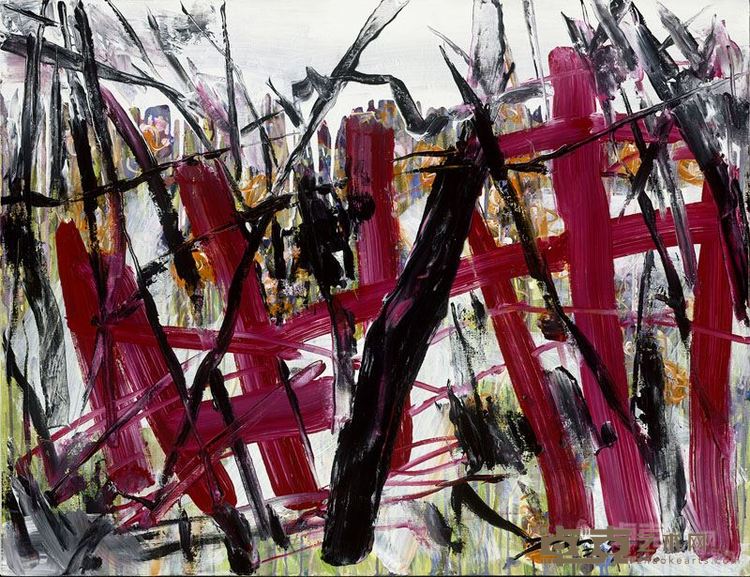 林加冰 《野园2017-2.1》100x130cm 布面油画 2017