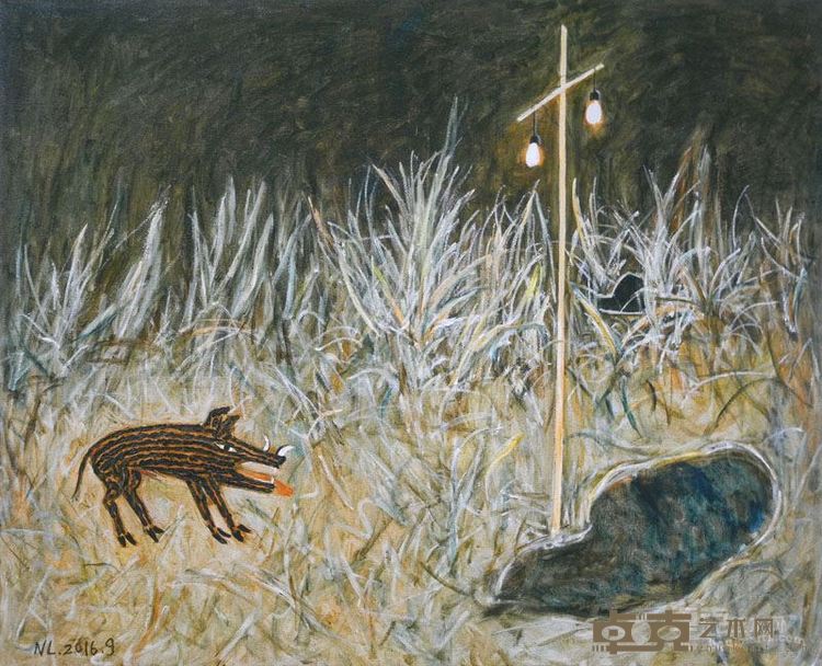 聂力 野灯 130X160CM  布面油画 2016