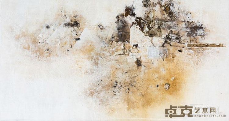 周多劲 《三界印象二》布面综合材料 65x125cm