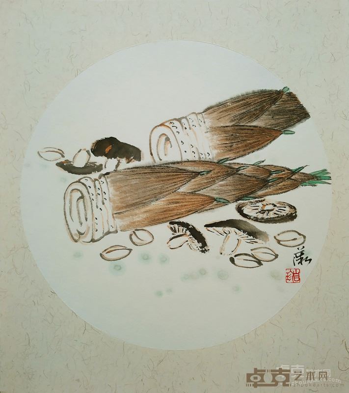丁薇薇 清味 彩墨纸本