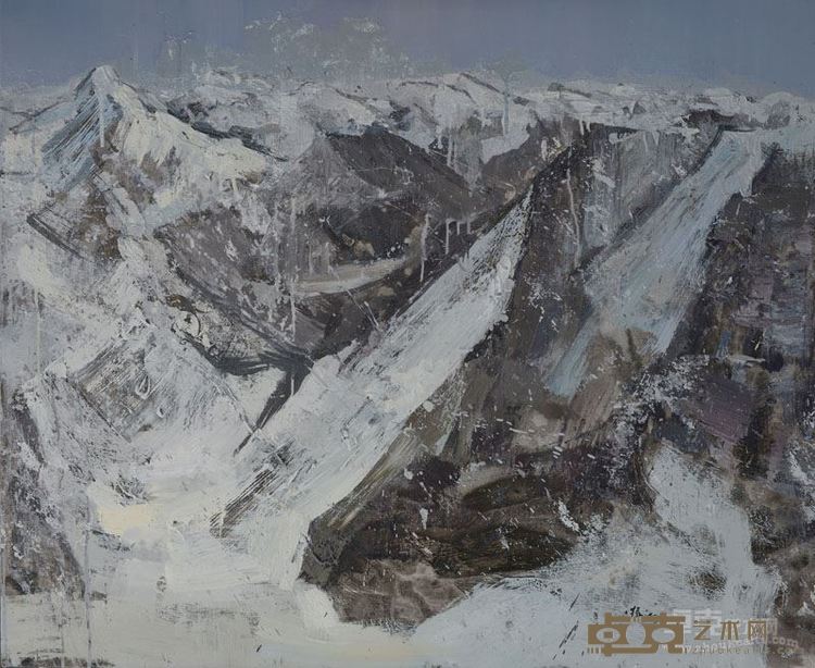喀喇昆仑山之三   布面油画   100x120cm 2017年