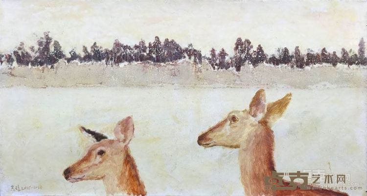 《作品1609》 50x93cm 布面综合材料 2016