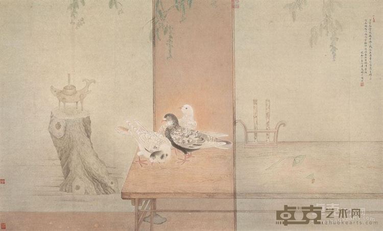 邓家安-幽意清音图58x97cm 纸本设色