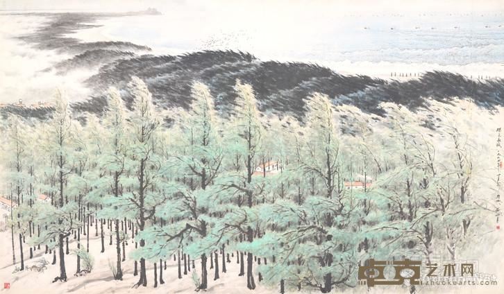 《绿色长城》 关山月 232x396cm 1974年 中国画
