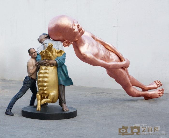 《超常规1》 陈文令 720x250180cm 2018年 铜着色