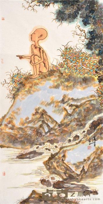 《待》 汪港清 139×70cm