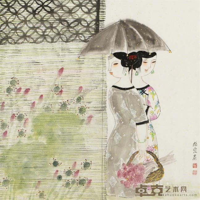 《采香》 王绿霞 68x68cm
