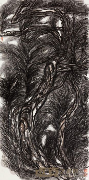 《树犹如此之九》 孟昌明 138×68cm 2017年
