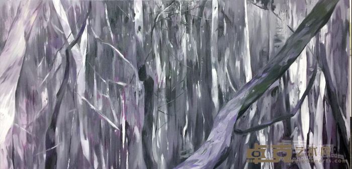《树林》 舒丛 70x140cm 2017年 布面油画