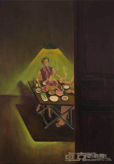 《重庆餐室》 程之初 70x100cm 布面油画