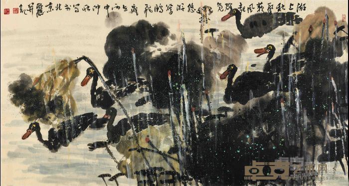 《湖上秋风起》 庄毓聪 97x180cm 2017年