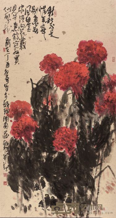 《新秋》 庄毓聪 138x69cm 2017年