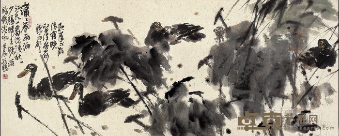 《潇潇暮雨洒江天》 庄毓聪 72x180cm 2012年
