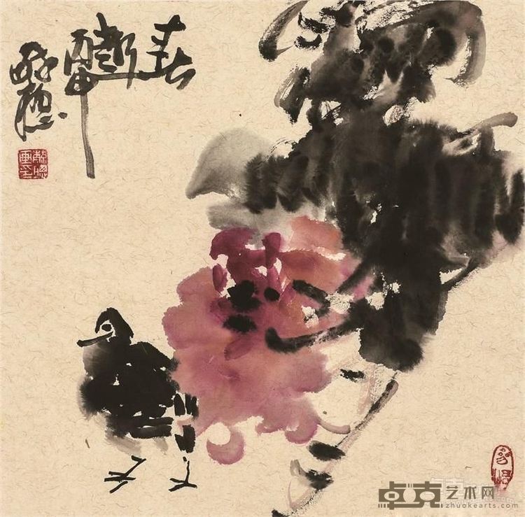 《春趣》 庄毓聪 35x35cm 2016年