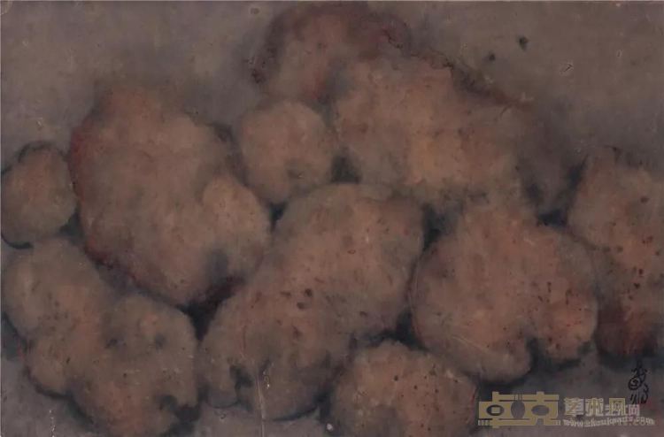 《家乡土》 刘巨德 69.5x50cm 1990年 水墨设色纸本