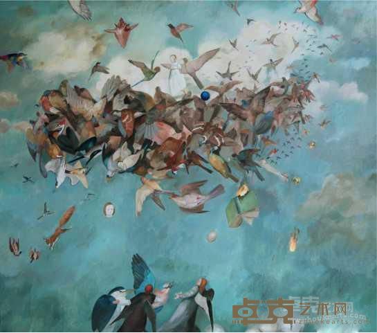 《天空之城》 瑃燕 200×180cm 布面油画
