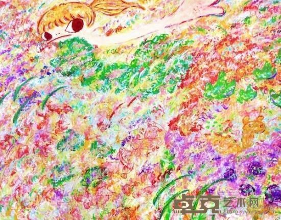 《无题（004）》 六角彩子 140x180cm 2018年 压克力 画布
