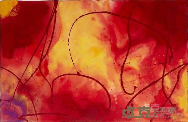 《无题》 山姆·弗朗西斯 82.3x58cm 1991年 压克力 纸本