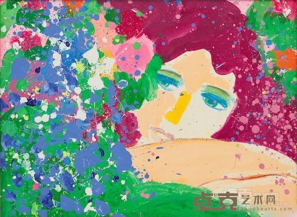 《I Think of You》 丁雄泉 60x85cm 1985年 压克力 画布