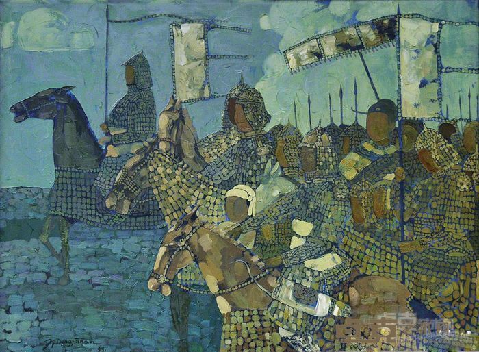 《十路军》 邓金楠 150x110cm 1999年 布面油画