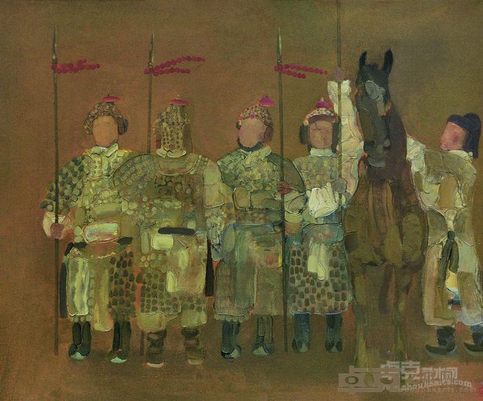 《队列》 邓金楠 100x120cm 2010年 布面油画