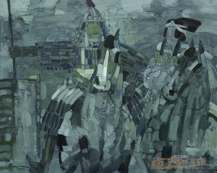 《古征图》 邓金楠 110x140cm 2003年 布面油画