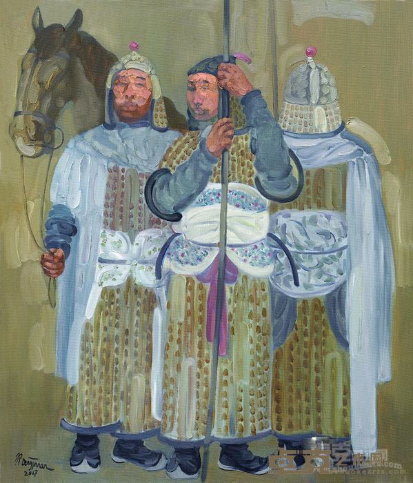 《点装排列》 邓金楠 120x100cm 2017年 布面油画