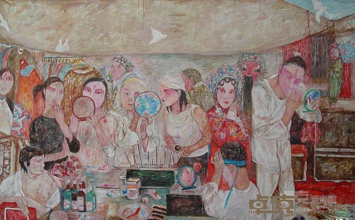 《人生舞台》 郝俪 78x57cm 2017年 版画