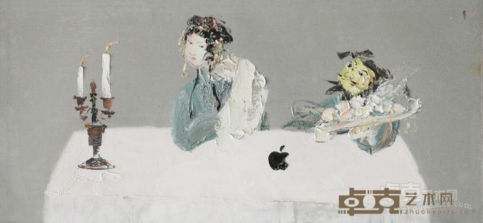 《潘金莲与武大郎》 王成宇 174x83cm 2015年 布面油画