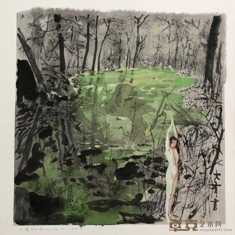 《沼泽系列5》 黄大有 42x42cm 2018年