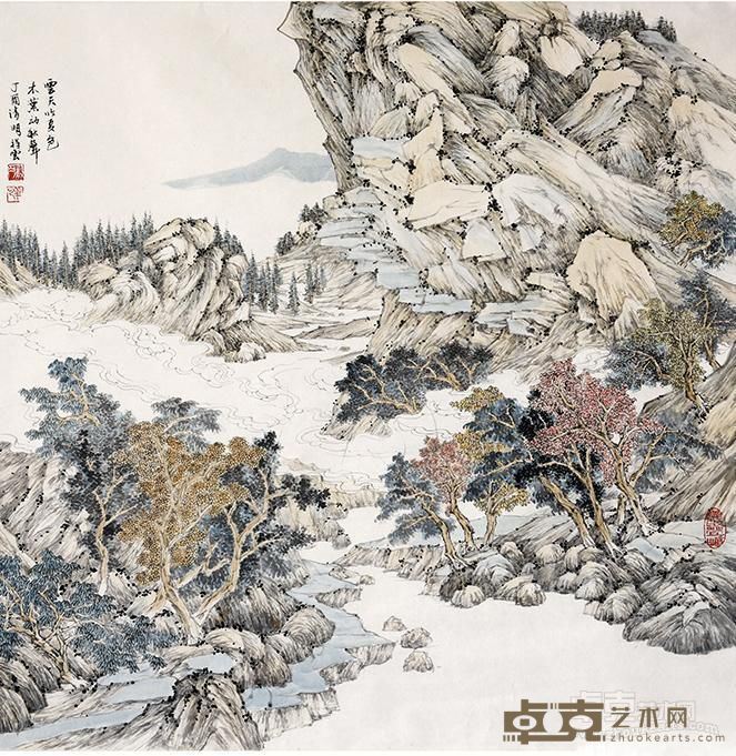 《晴岭归云》 冯祥云 70x70cm 2017年