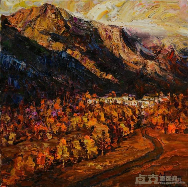 《山的机理》 韩培生 60x60cm 2018年 布面油画