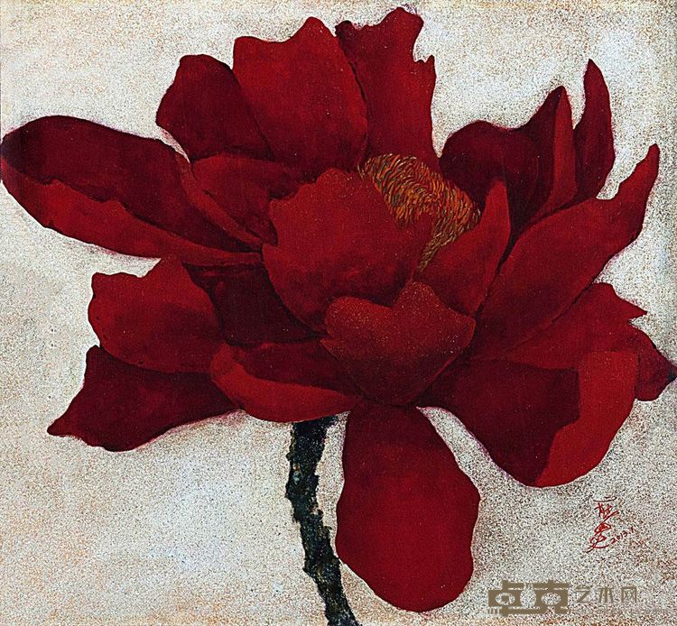 龙国东《绽放》42×42cm