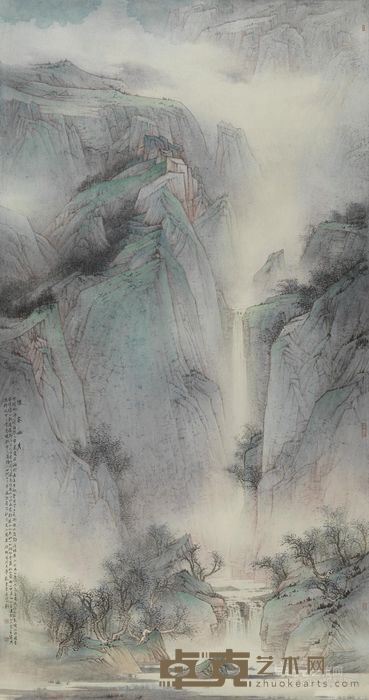 《浮岚吐秀》 王裕国 175x90cm 2013年 纸本设色