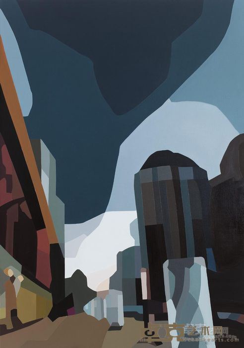 《都市景观-8》 齐鹏 140x200cm 2011年 布面油画
